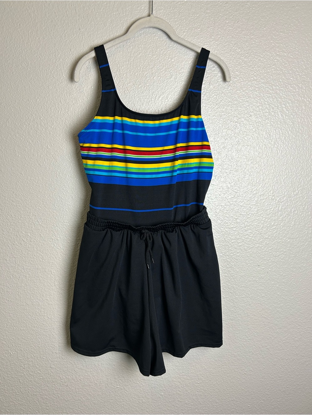 Jantzen Vintage One piece swimming Suit Womens size 16 striped Made in USA